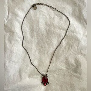 Givenchy black and red crystal necklace